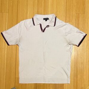 PacSun White Polo with Black and Red Trim